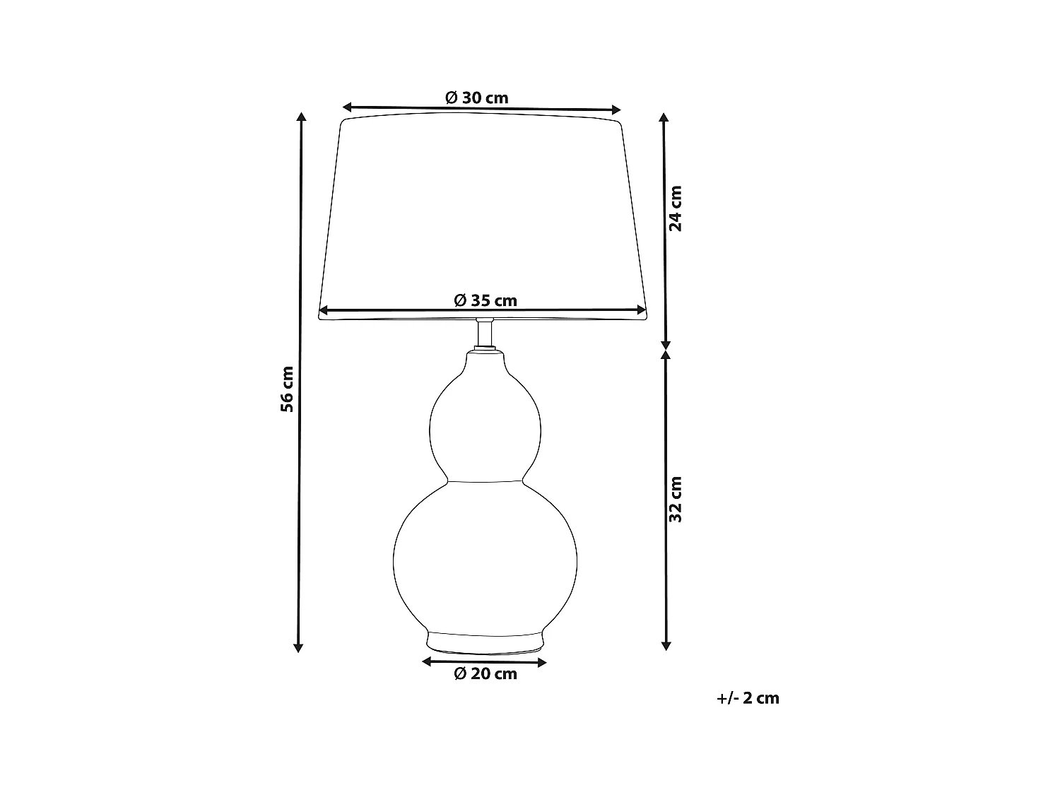 Lampe à poser YENISEI Céramique Gris