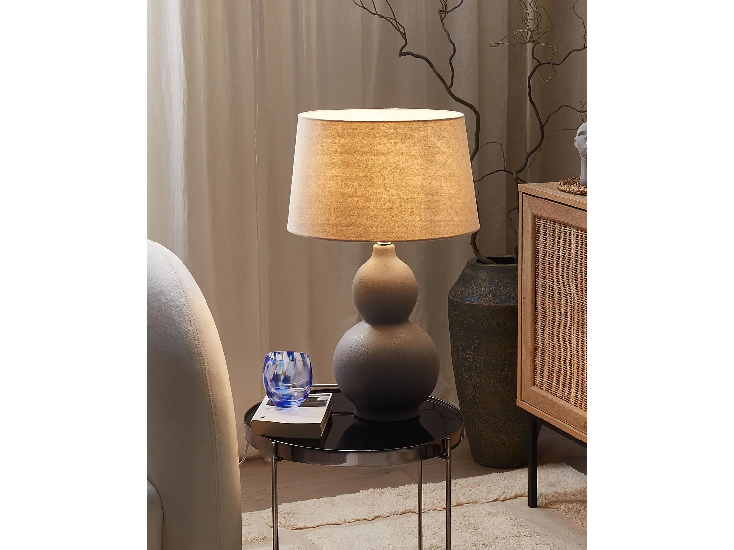 Lampe à poser YENISEI Céramique Gris