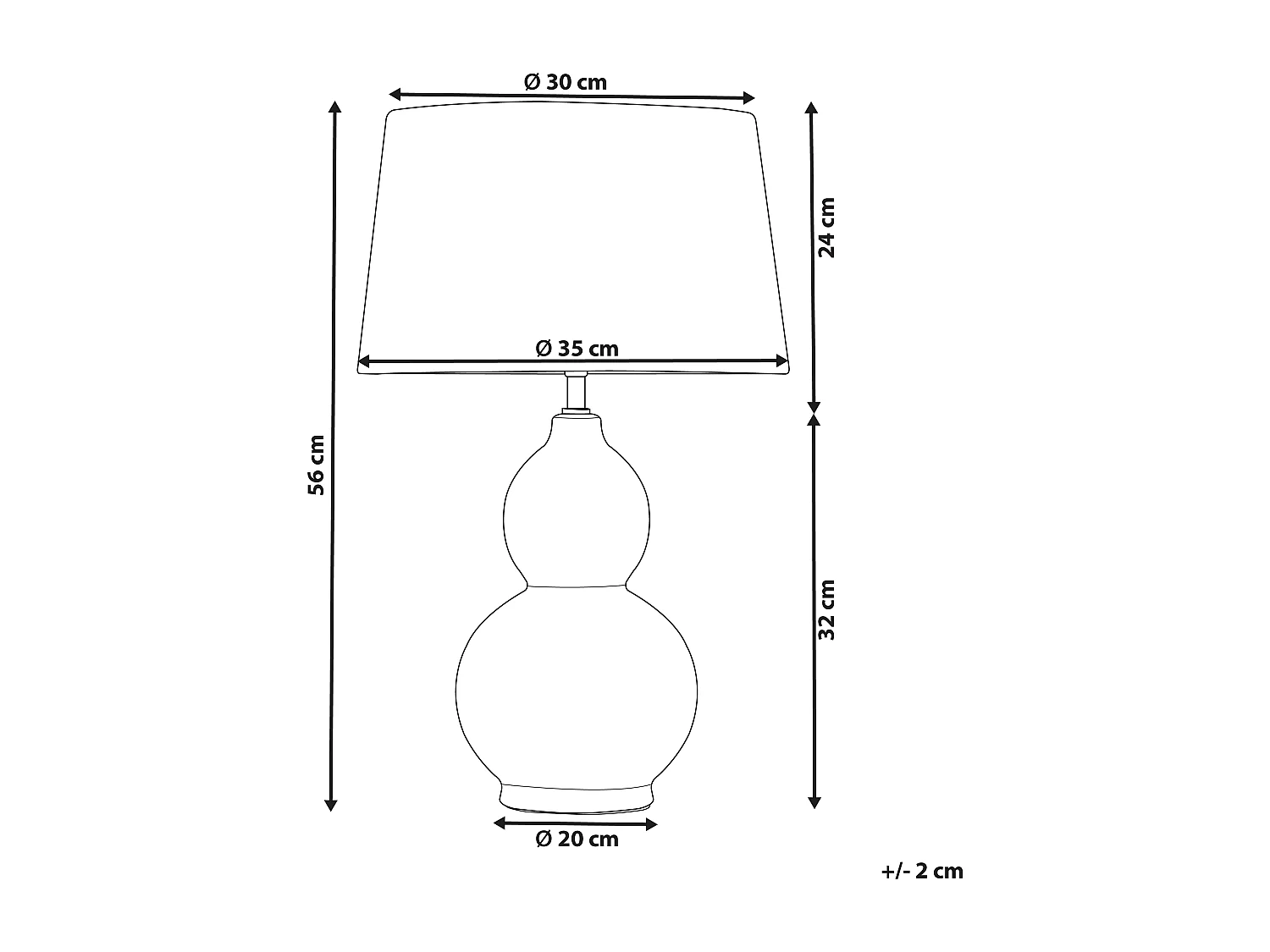 Lampe à poser YENISEI Céramique Gris