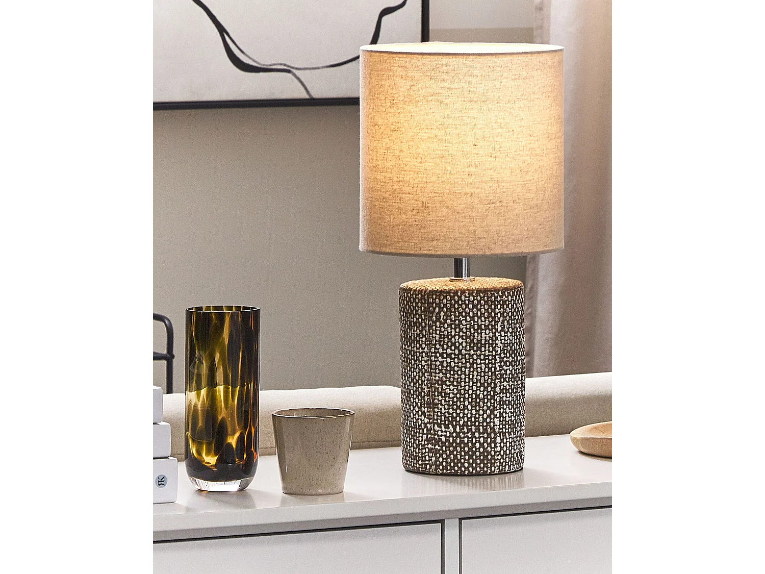 Lampada da tavolo IDER Ceramica Marrone