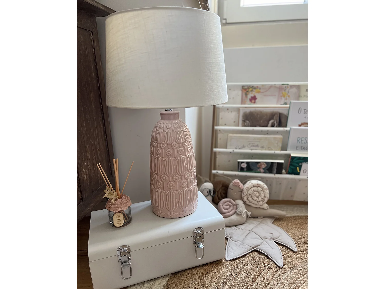 Lampe à poser ZARIMA Céramique Rose