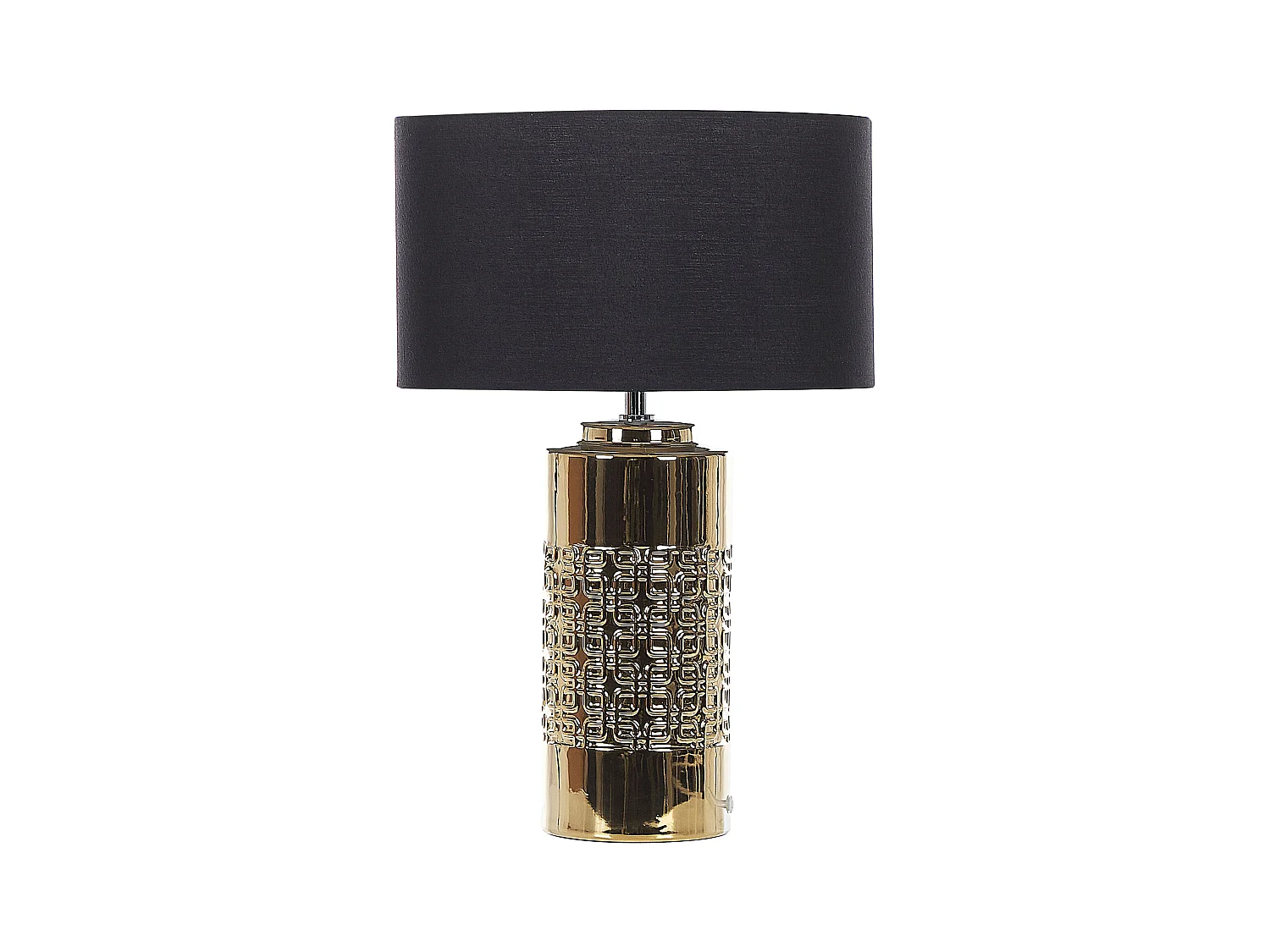 Candeeiro de mesa em cerâmica dourado e preto 48 cm CIMARRON