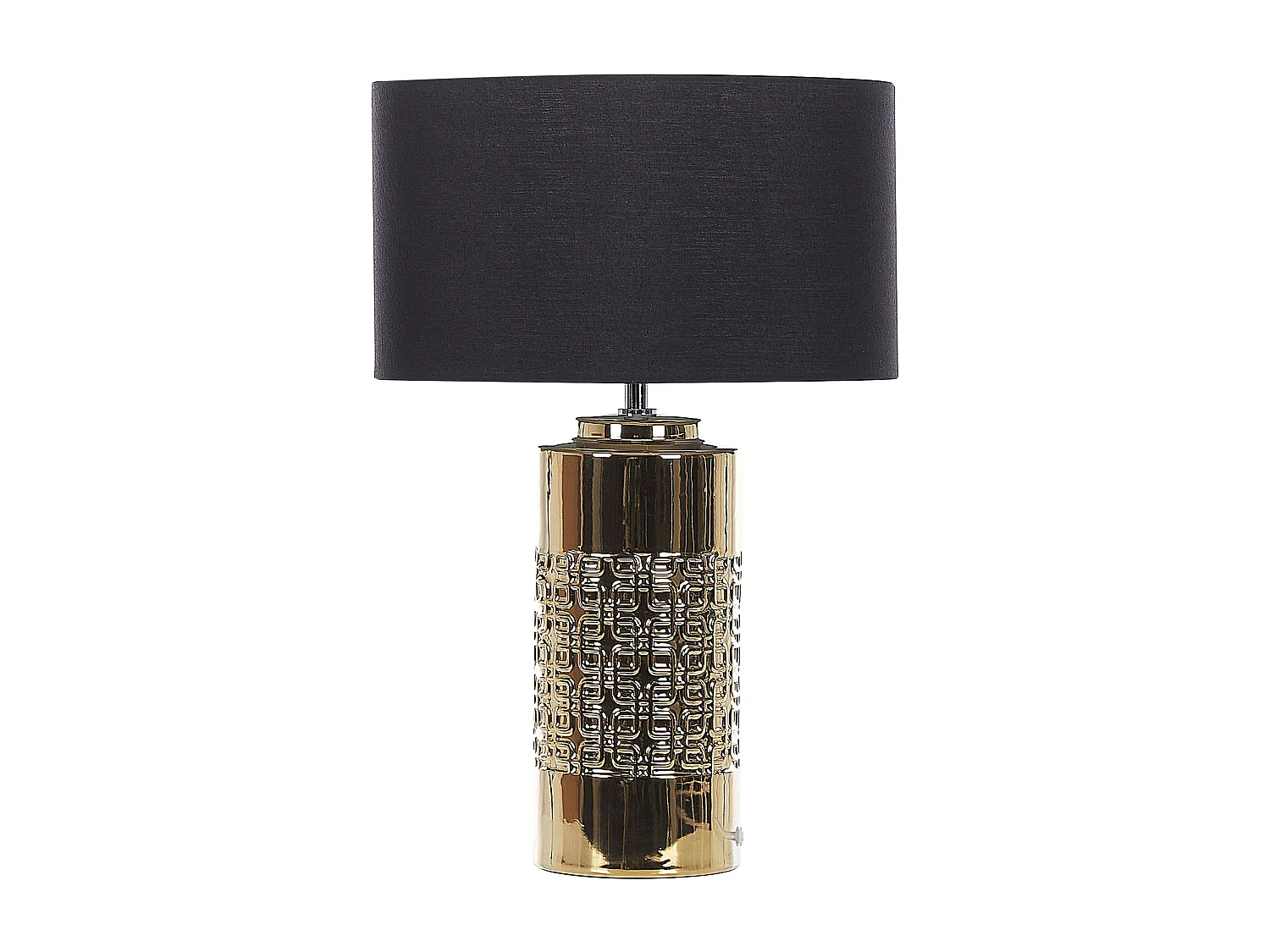 Candeeiro de mesa em cerâmica dourado e preto 48 cm CIMARRON