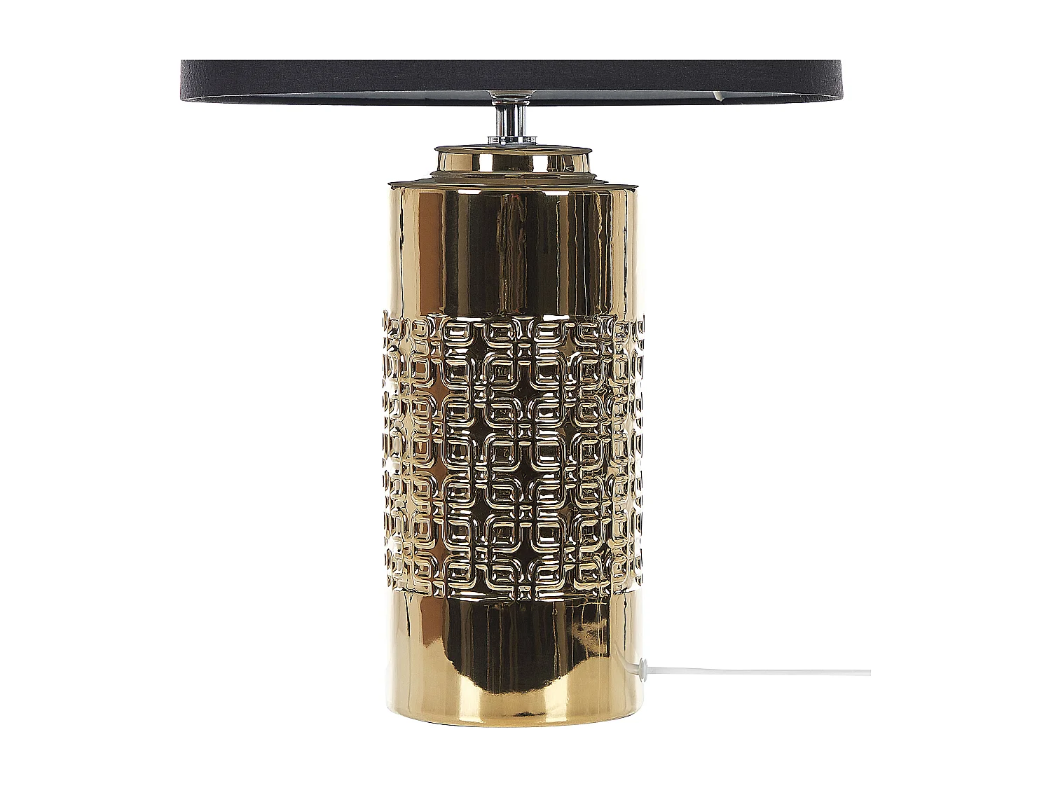 Candeeiro de mesa em cerâmica dourado e preto 48 cm CIMARRON