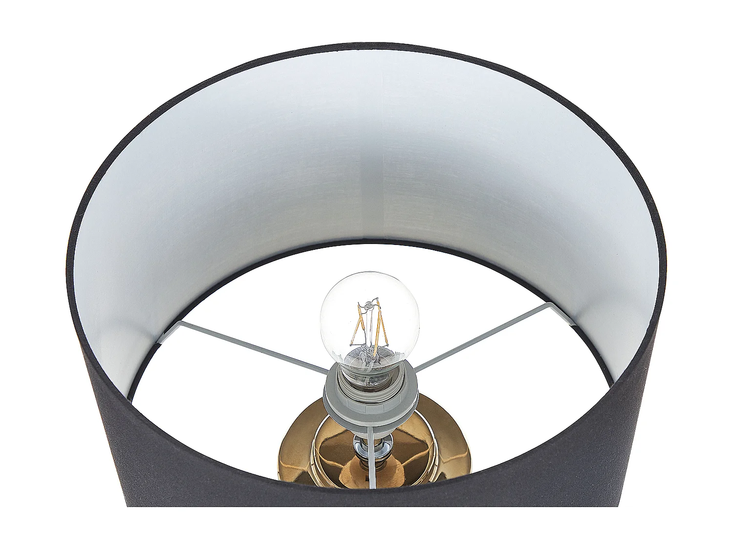 Candeeiro de mesa em cerâmica dourado e preto 48 cm CIMARRON