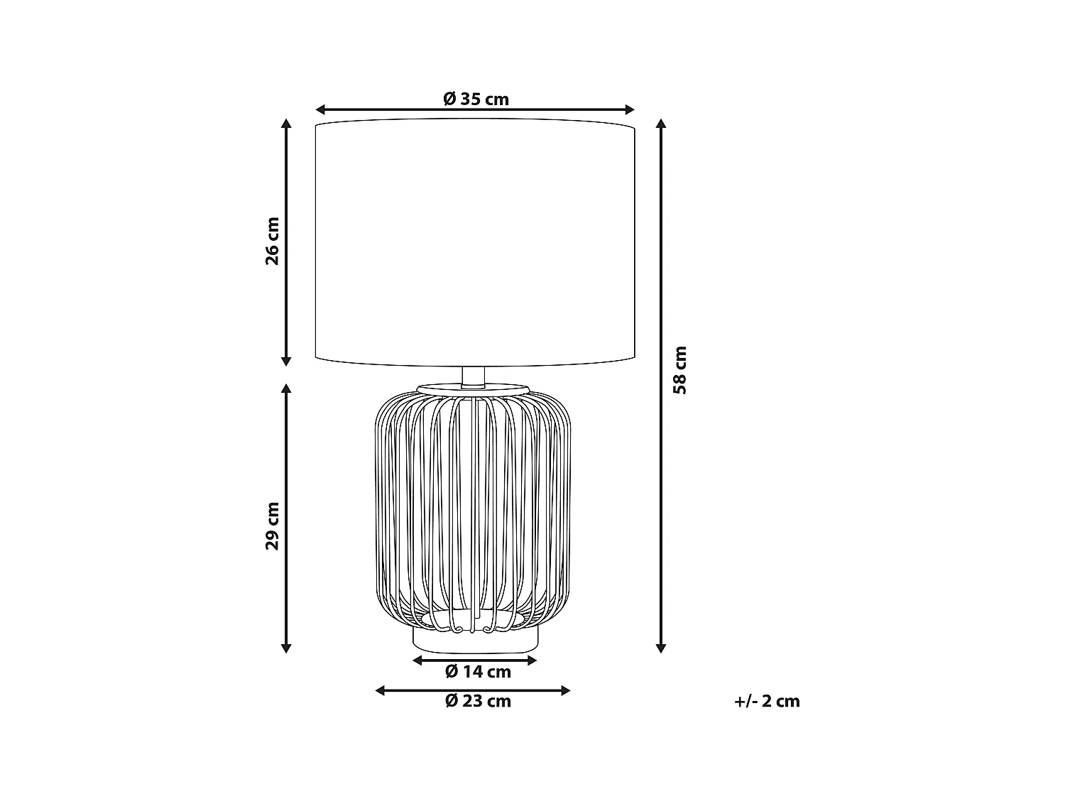 Lampe à poser THOUET Métal Doré