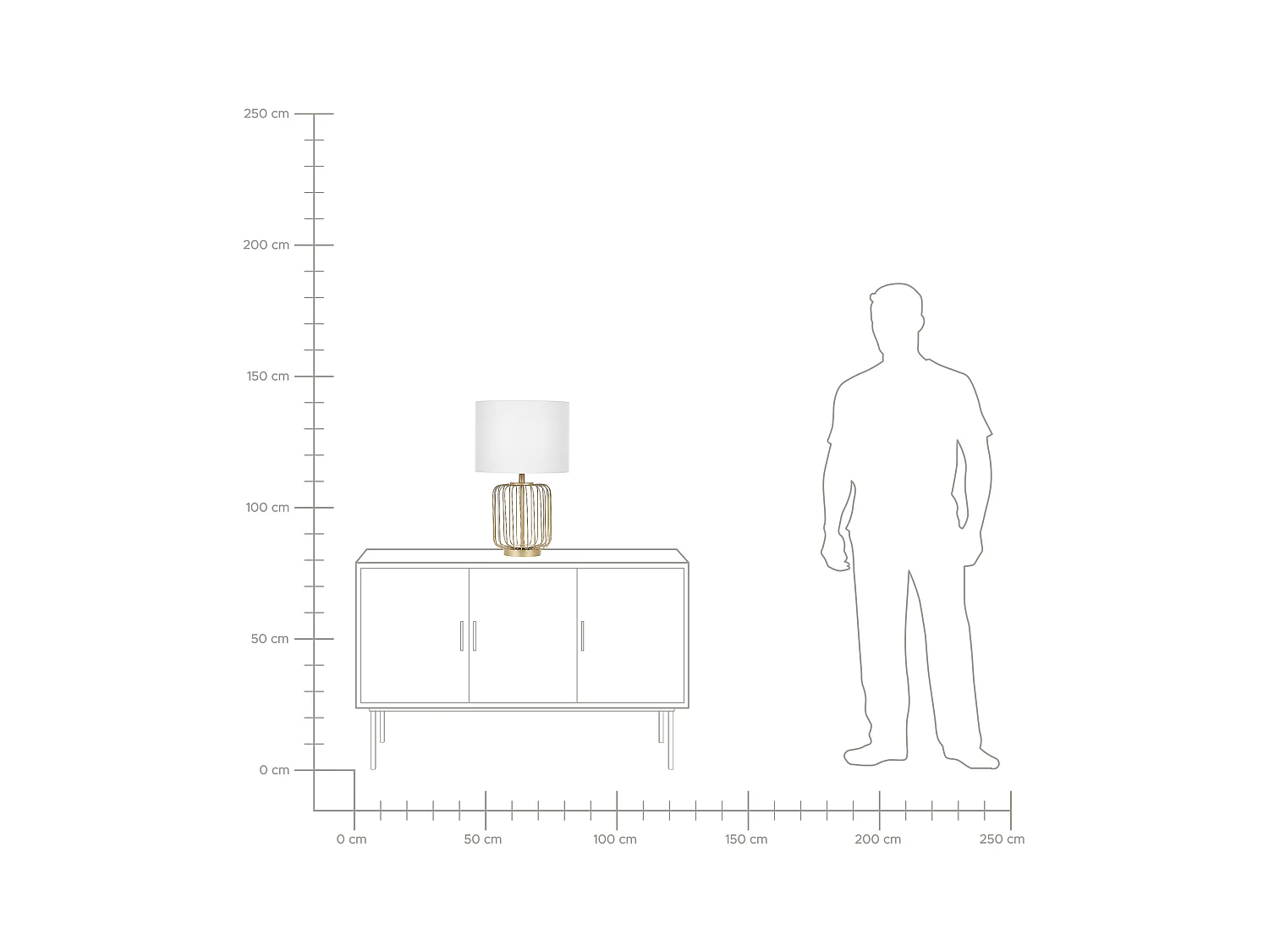 Lampe à poser THOUET Métal Doré