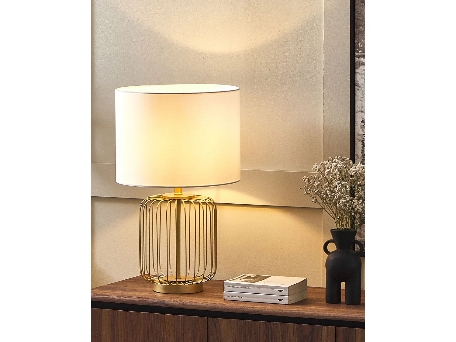 Lampa stołowa THOUET Metal Złoty