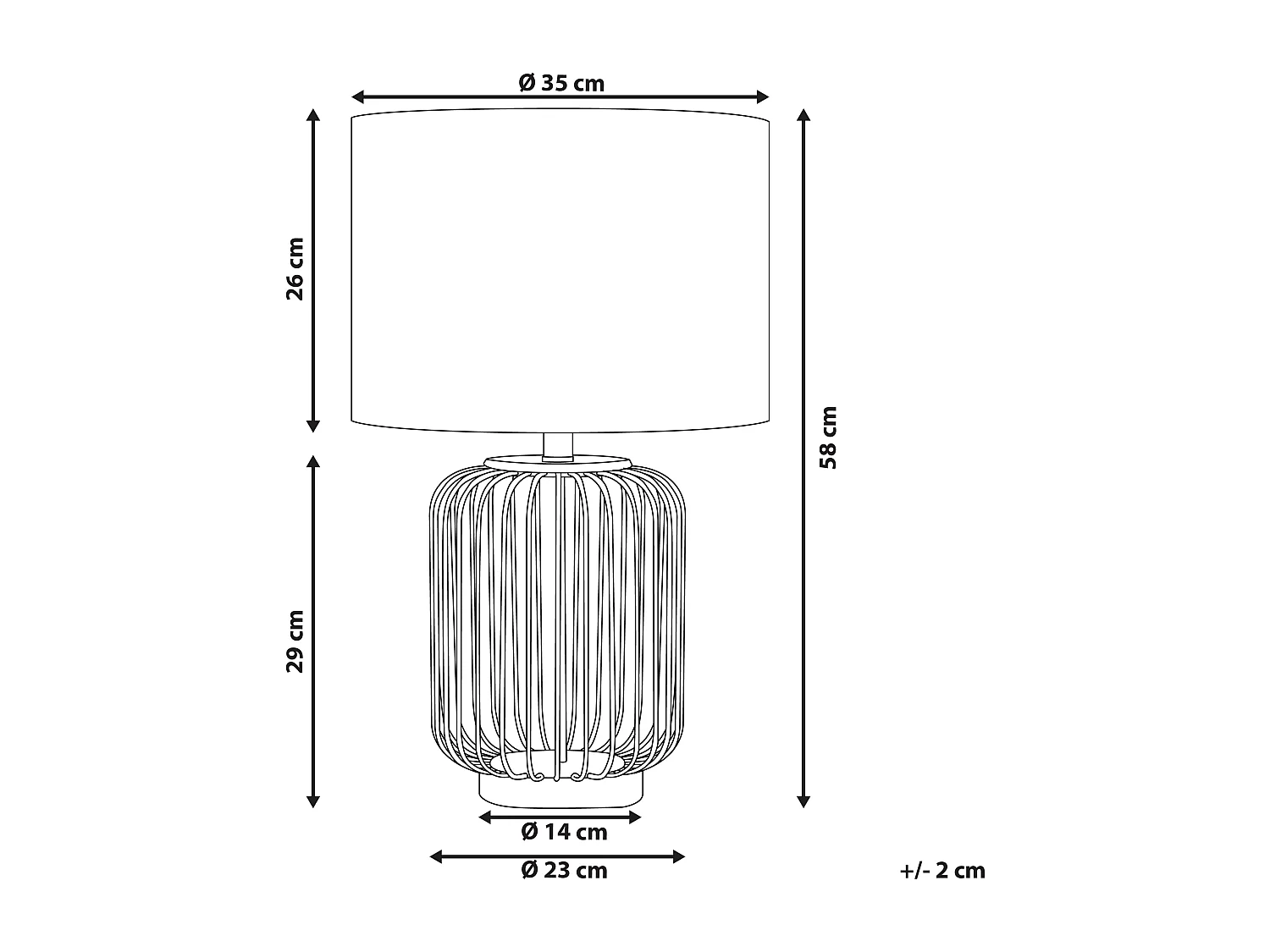 Lampada da tavolo THOUET Metallo Oro