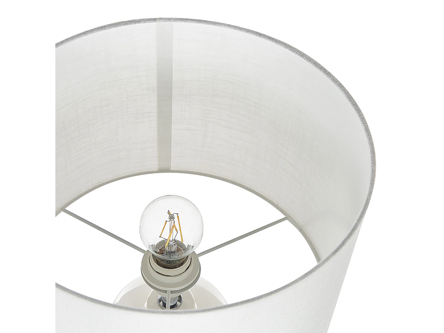 Tafellamp ANSEBA Keramiek Gebroken wit