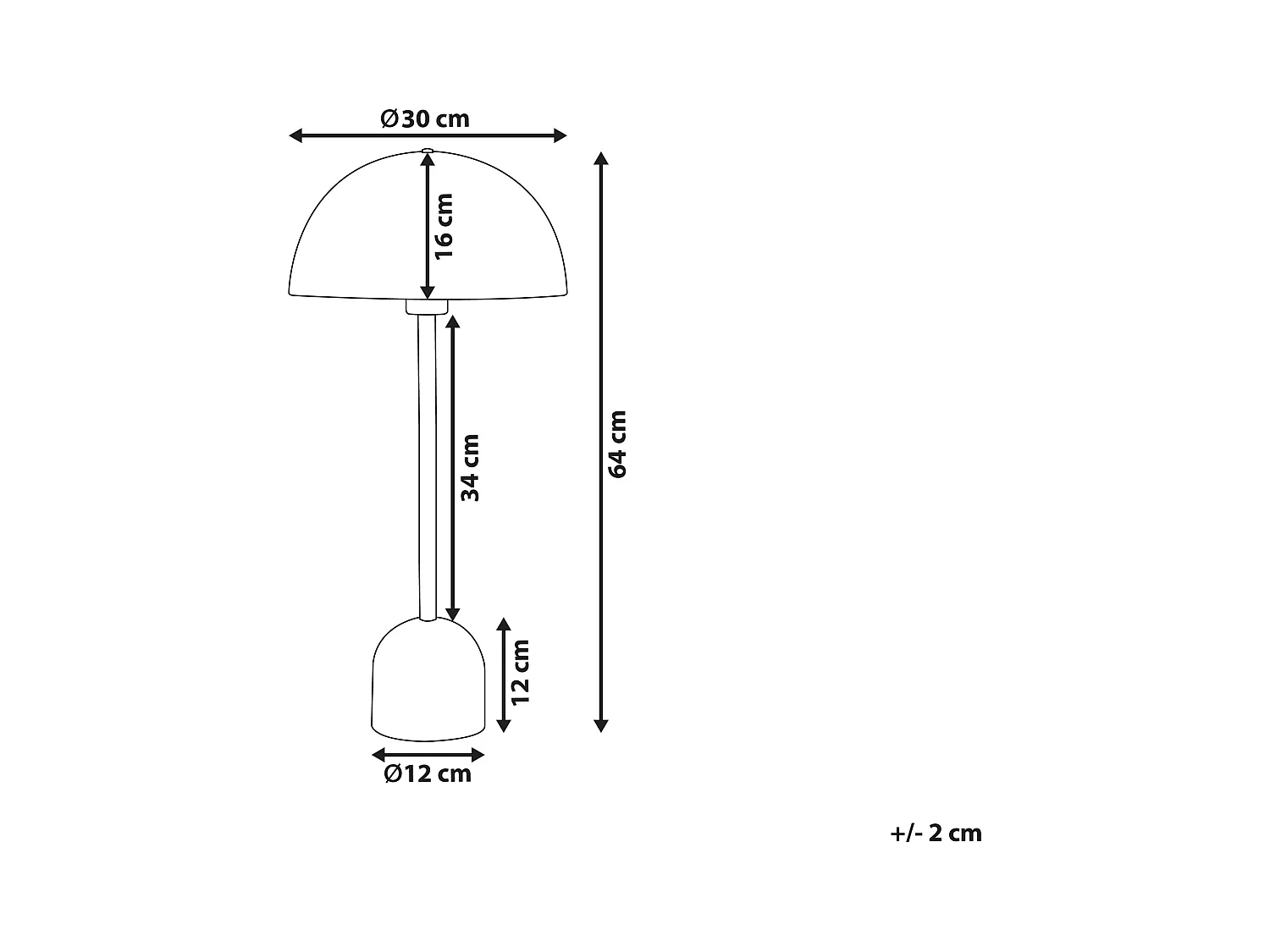 Moderne Tischleuchte Metall kupfer Höhe: 64 cm Macasia
