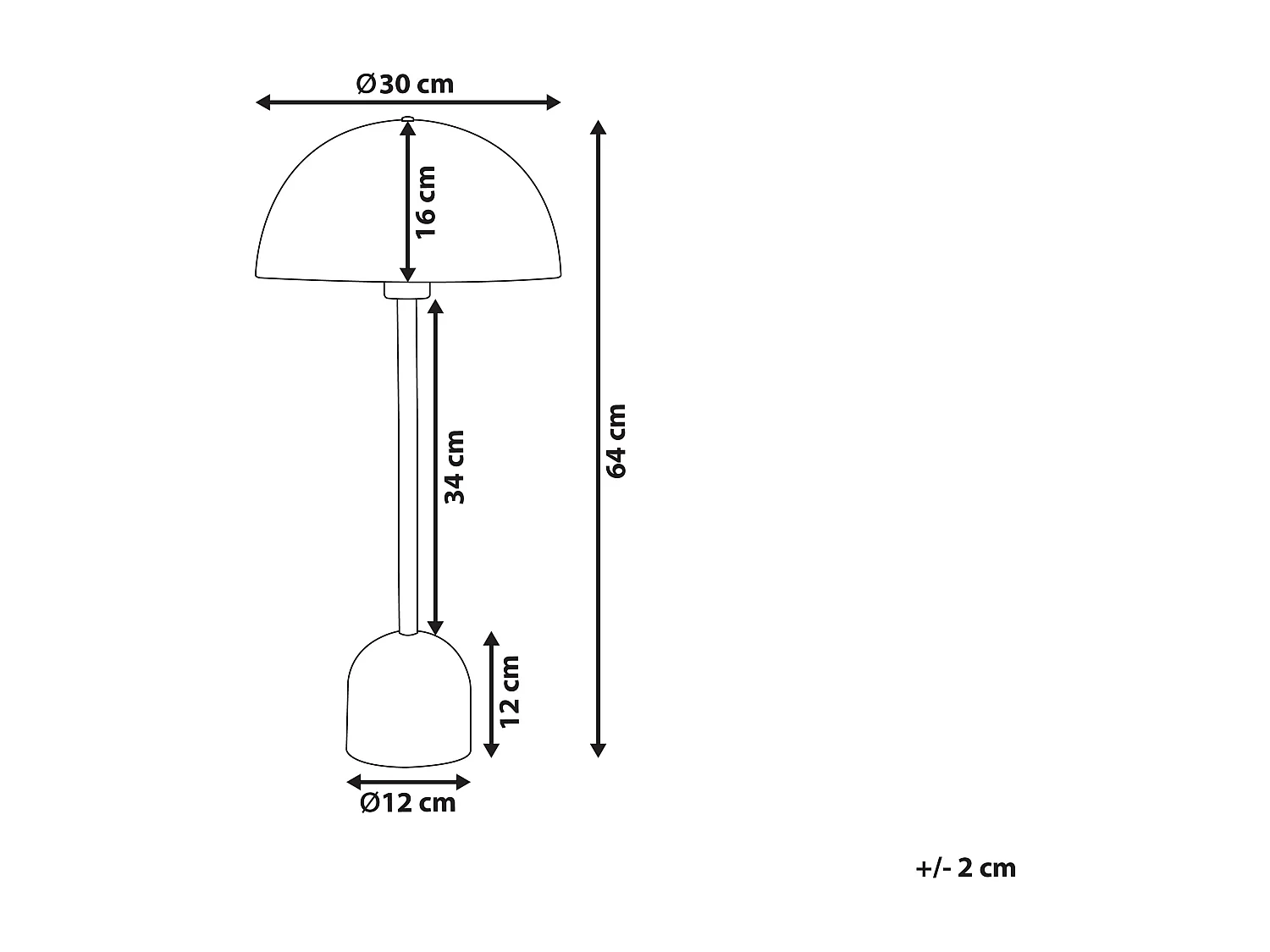 Moderne Tischleuchte Metall kupfer Höhe: 64 cm Macasia