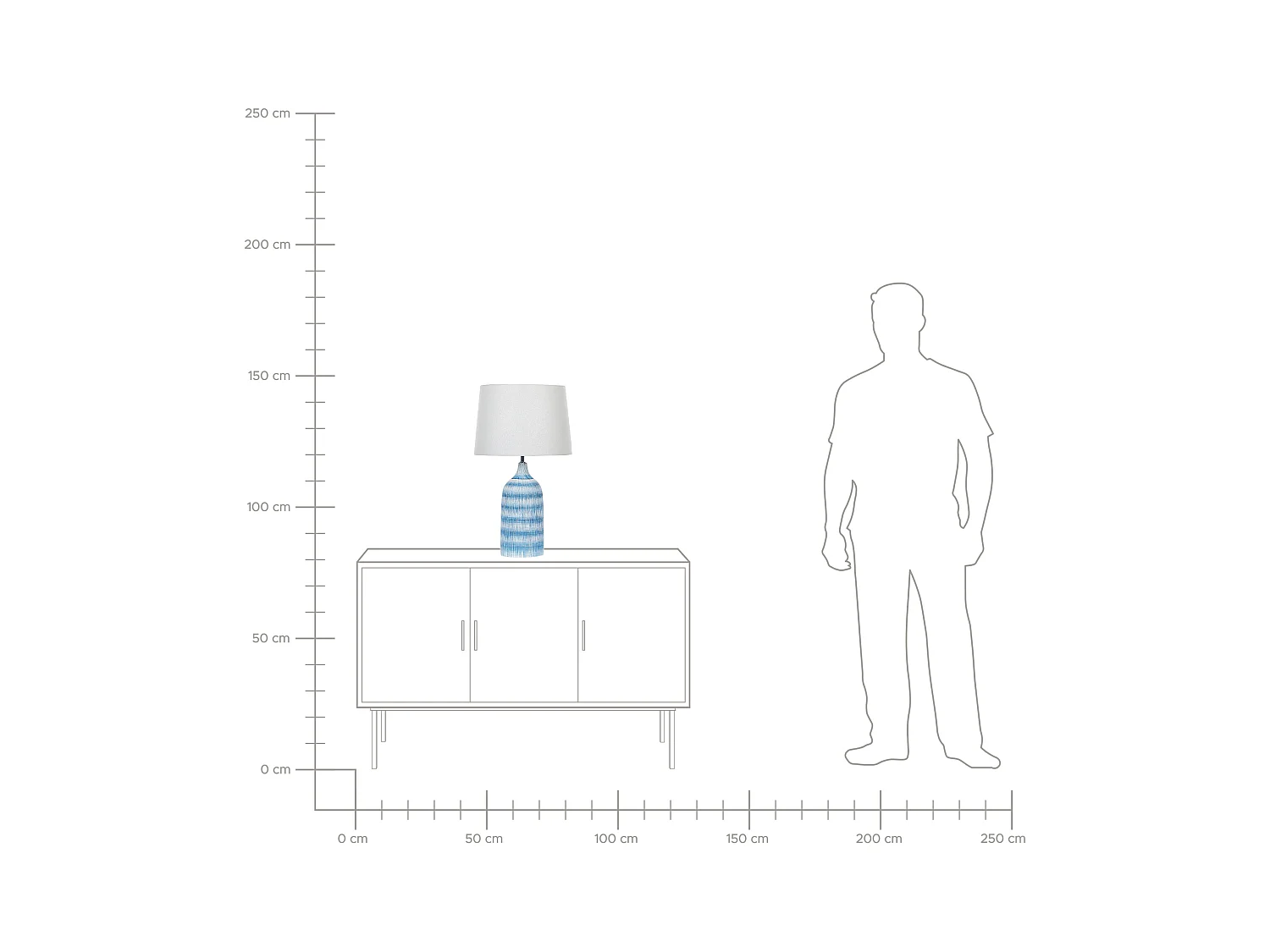 Tafellamp GEORGINA Keramiek Blauw