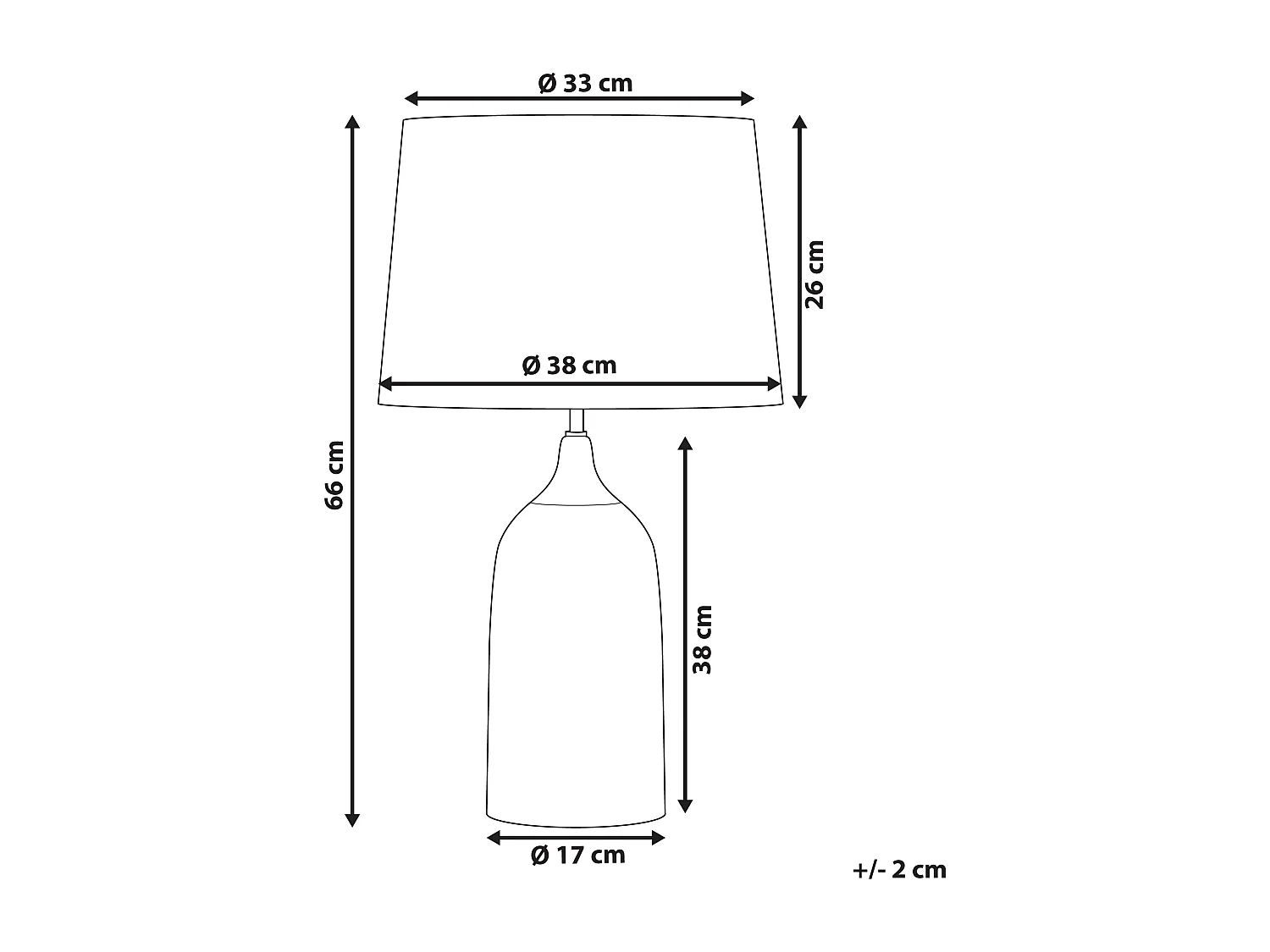 Lampa stołowa GEORGINA Ceramika Niebieski