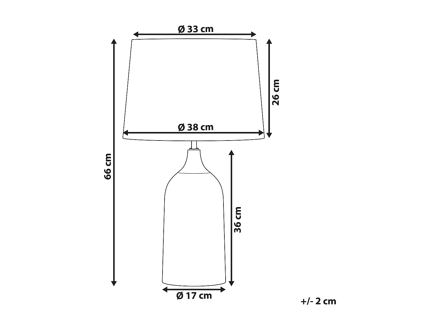 Tafellamp GEORGINA Keramiek Grijs