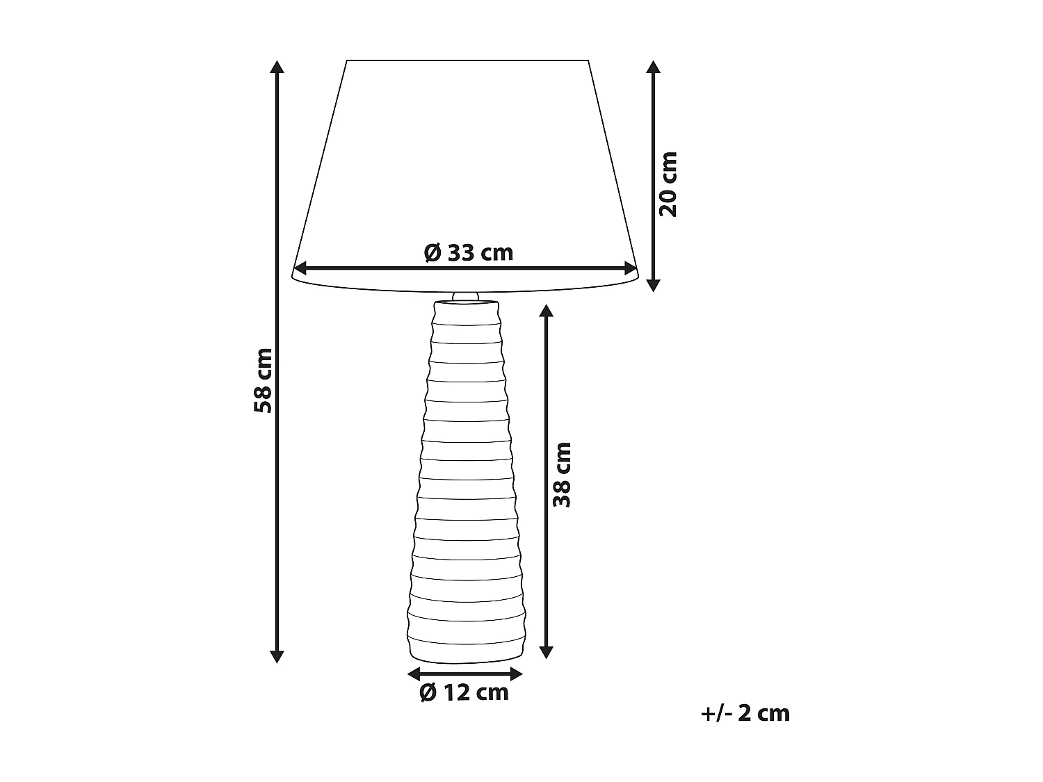 Lampe à poser VILNIA Céramique Argenté