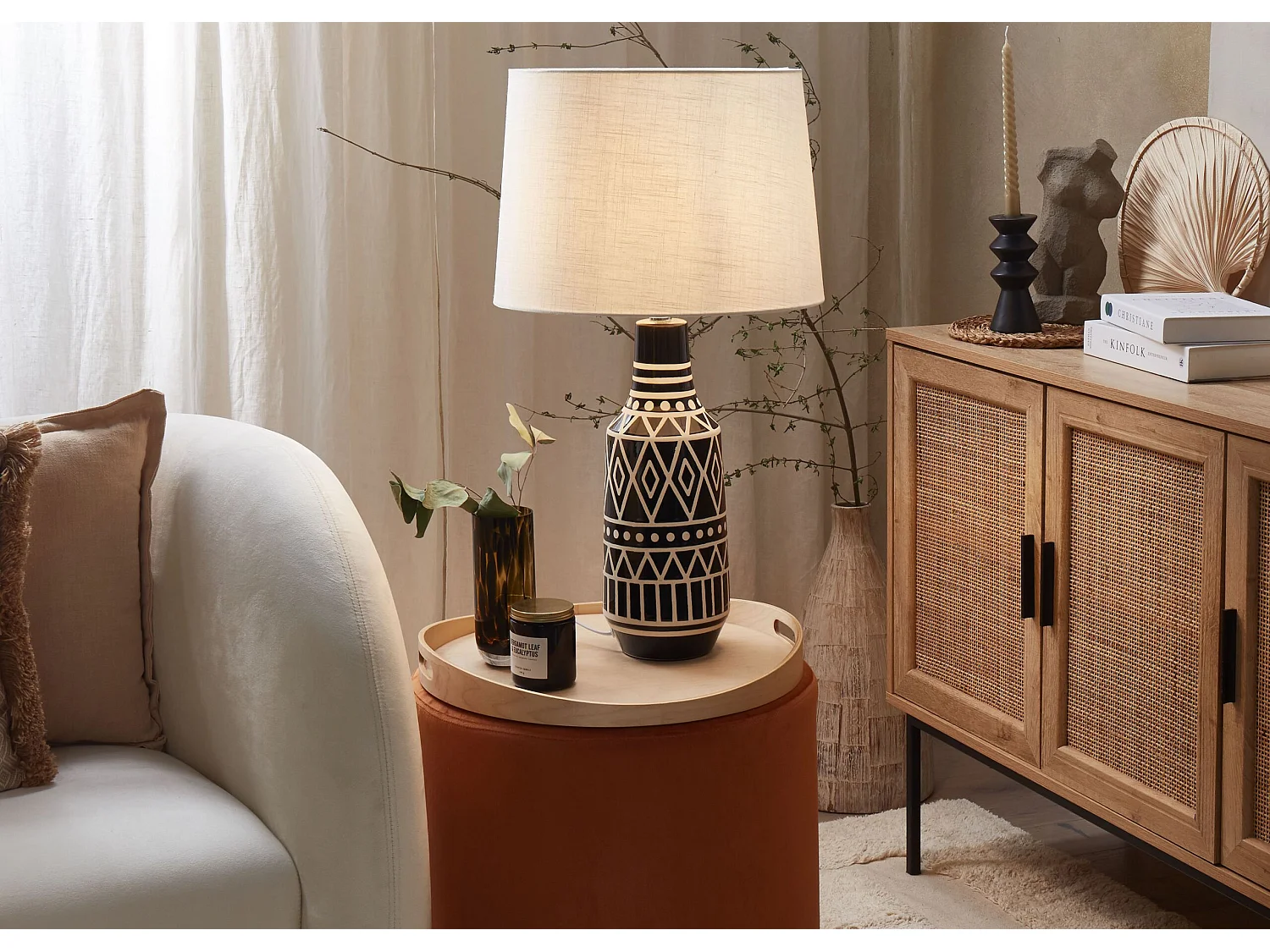 Lampada da tavolo SHEBELLE Ceramica Nero