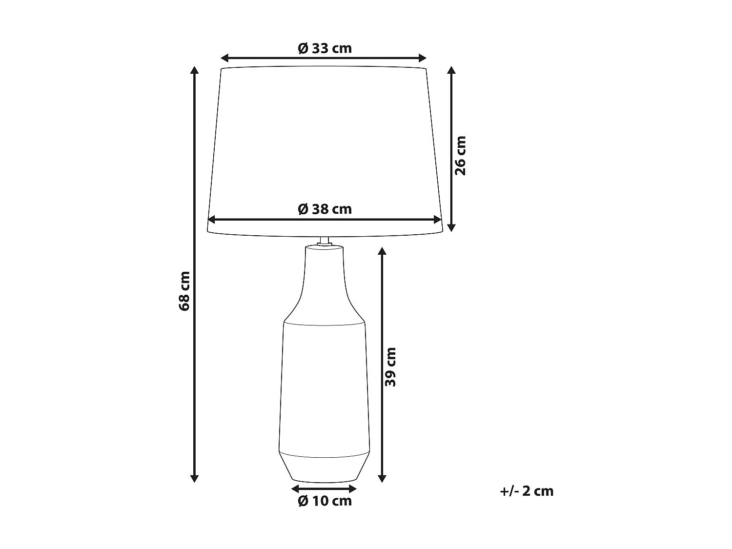 Lampe à poser SHEBELLE Céramique Noir