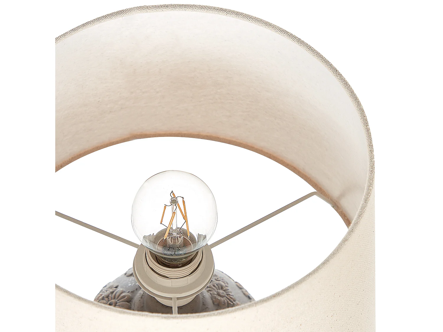 Lampa stołowa FERREY Ceramika Szary