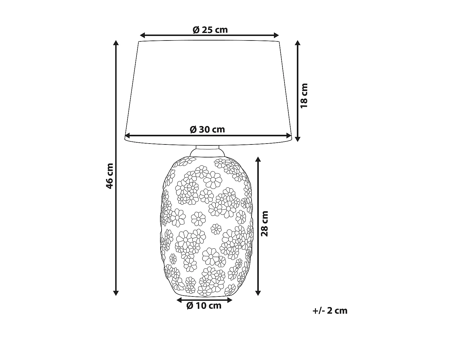 Candeeiro de mesa FERREY Cerâmica Cinzento