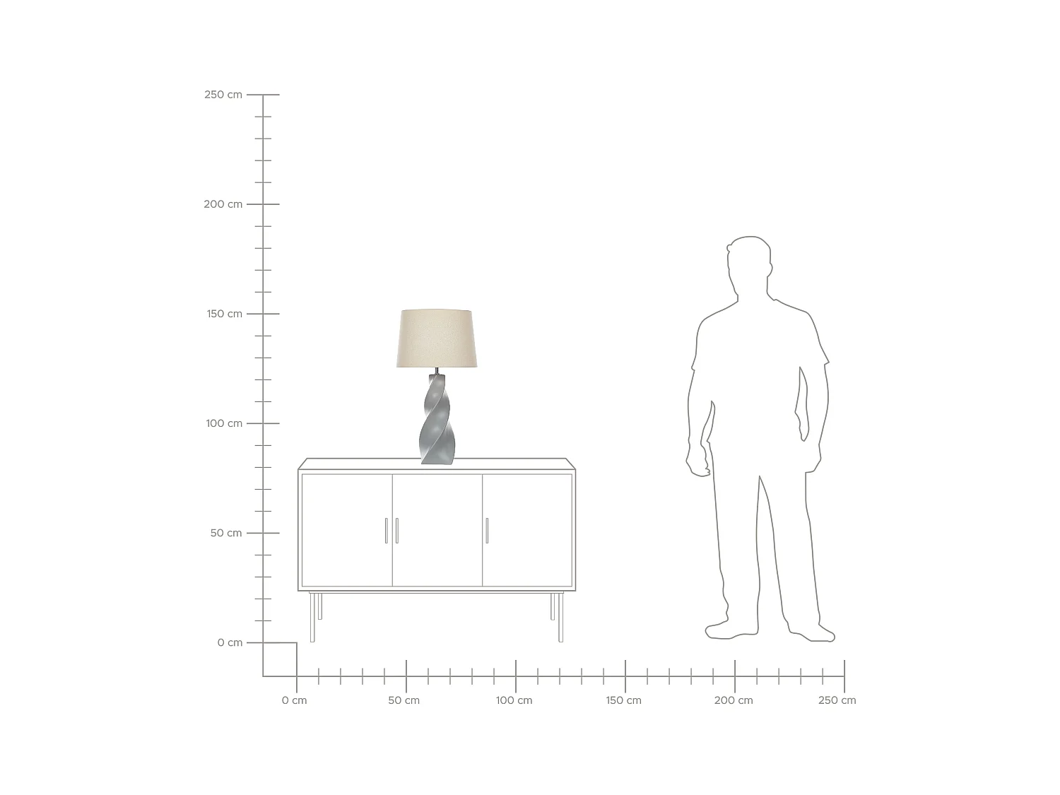 Lampe à poser BELAYA Céramique Gris