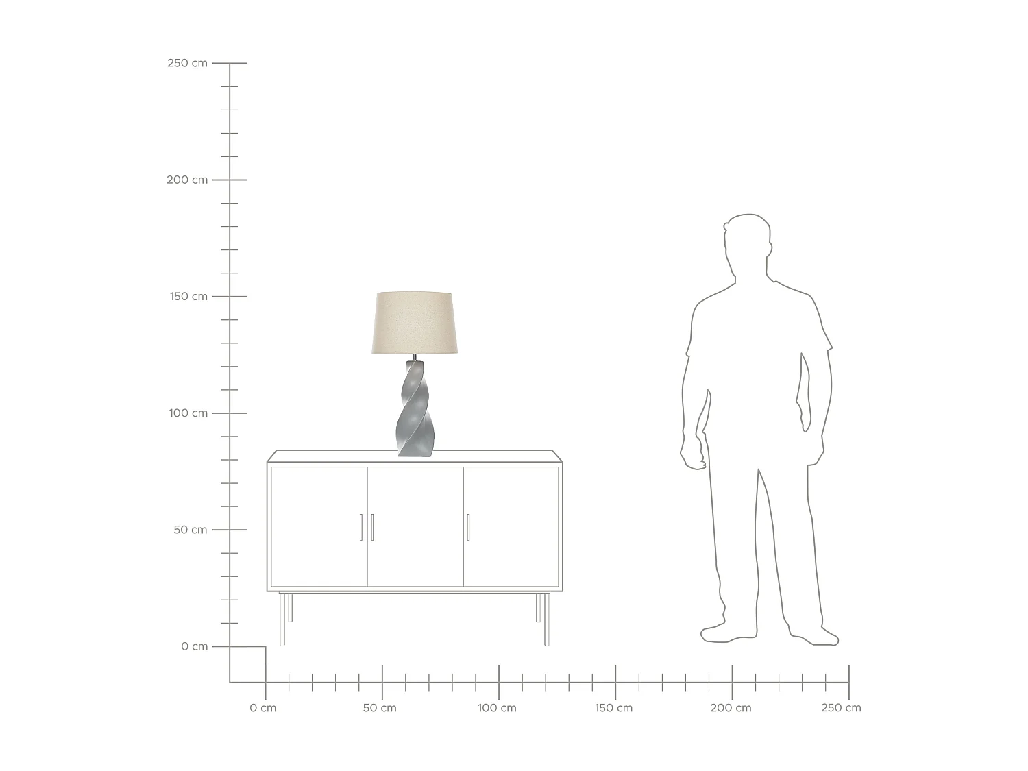 Lampe à poser BELAYA Céramique Gris