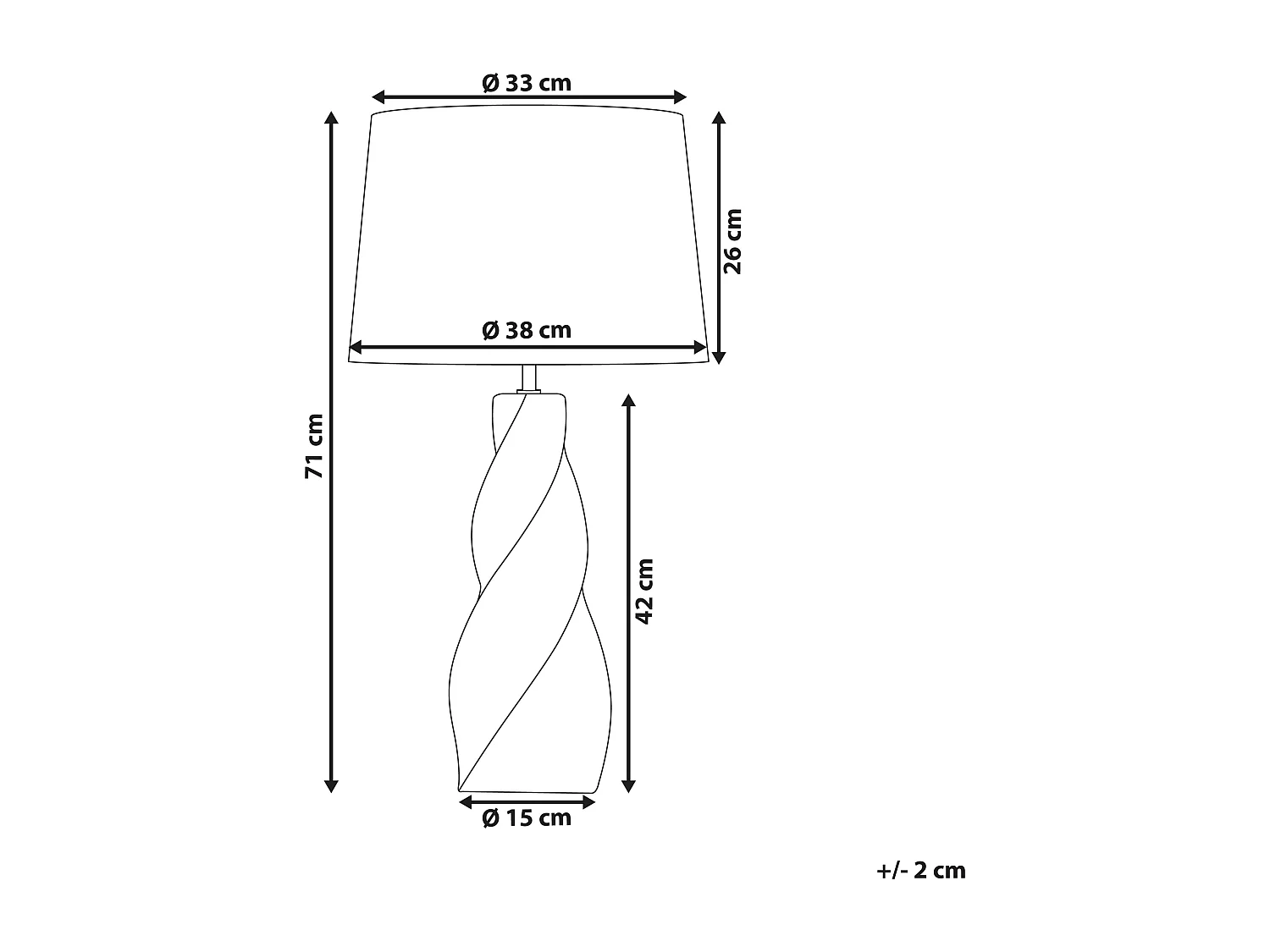 Lampada da tavolo BELAYA Ceramica Grigio
