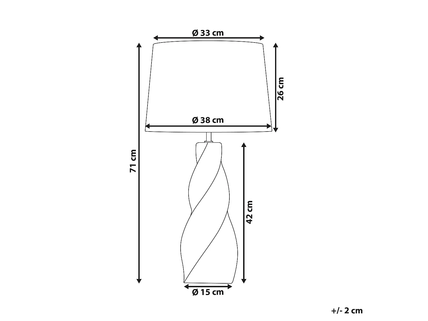 Lámpara de mesa BELAYA Cerámica Gris