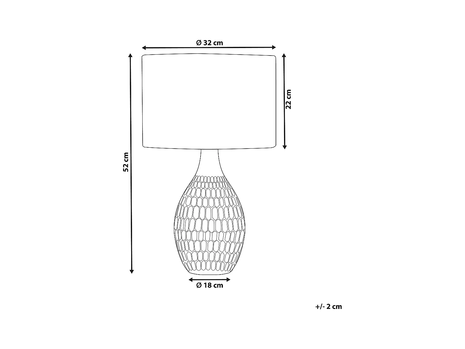 Lampe à poser HADDAS Céramique Jaune