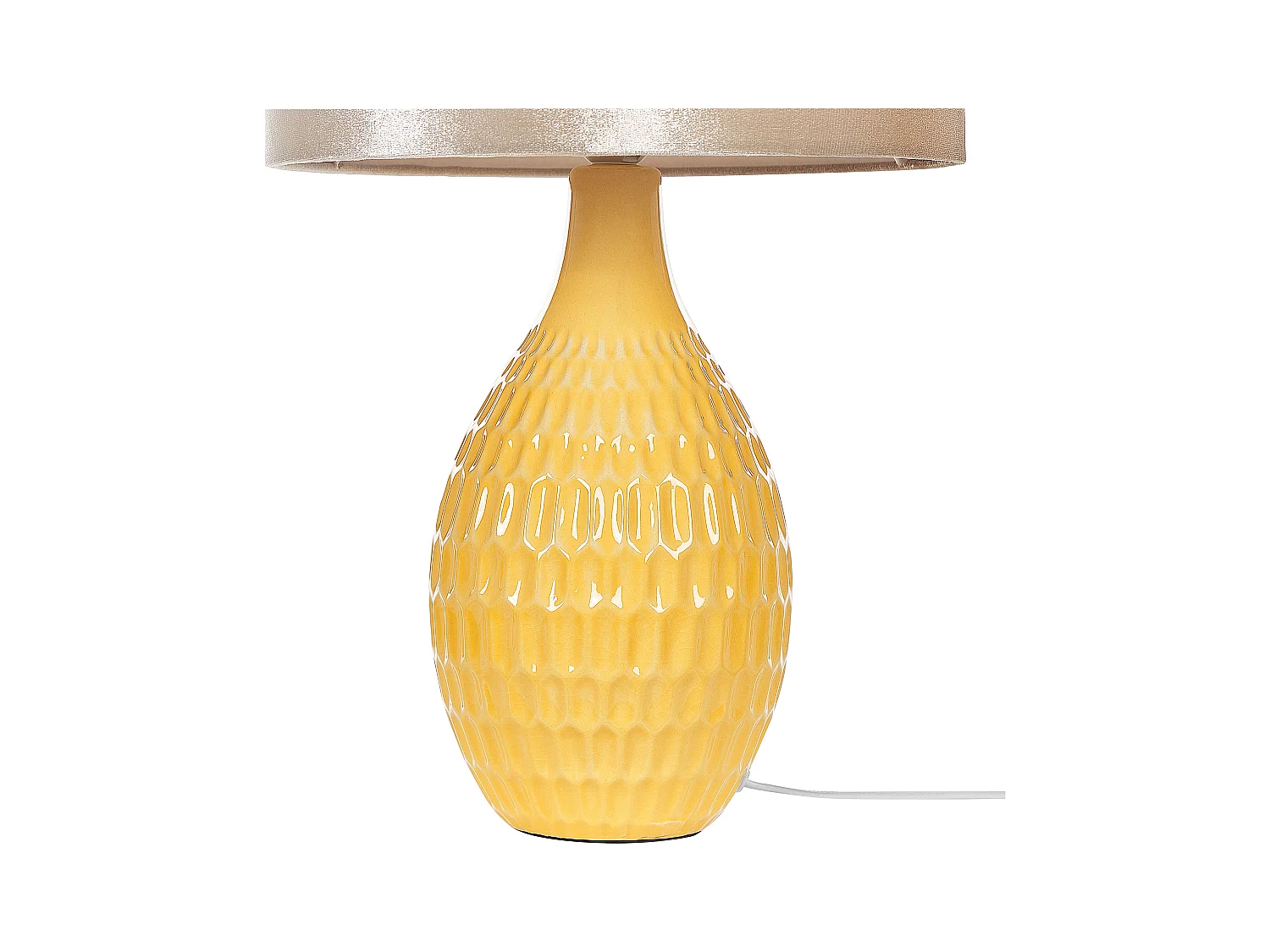 Lampe à poser HADDAS Céramique Jaune