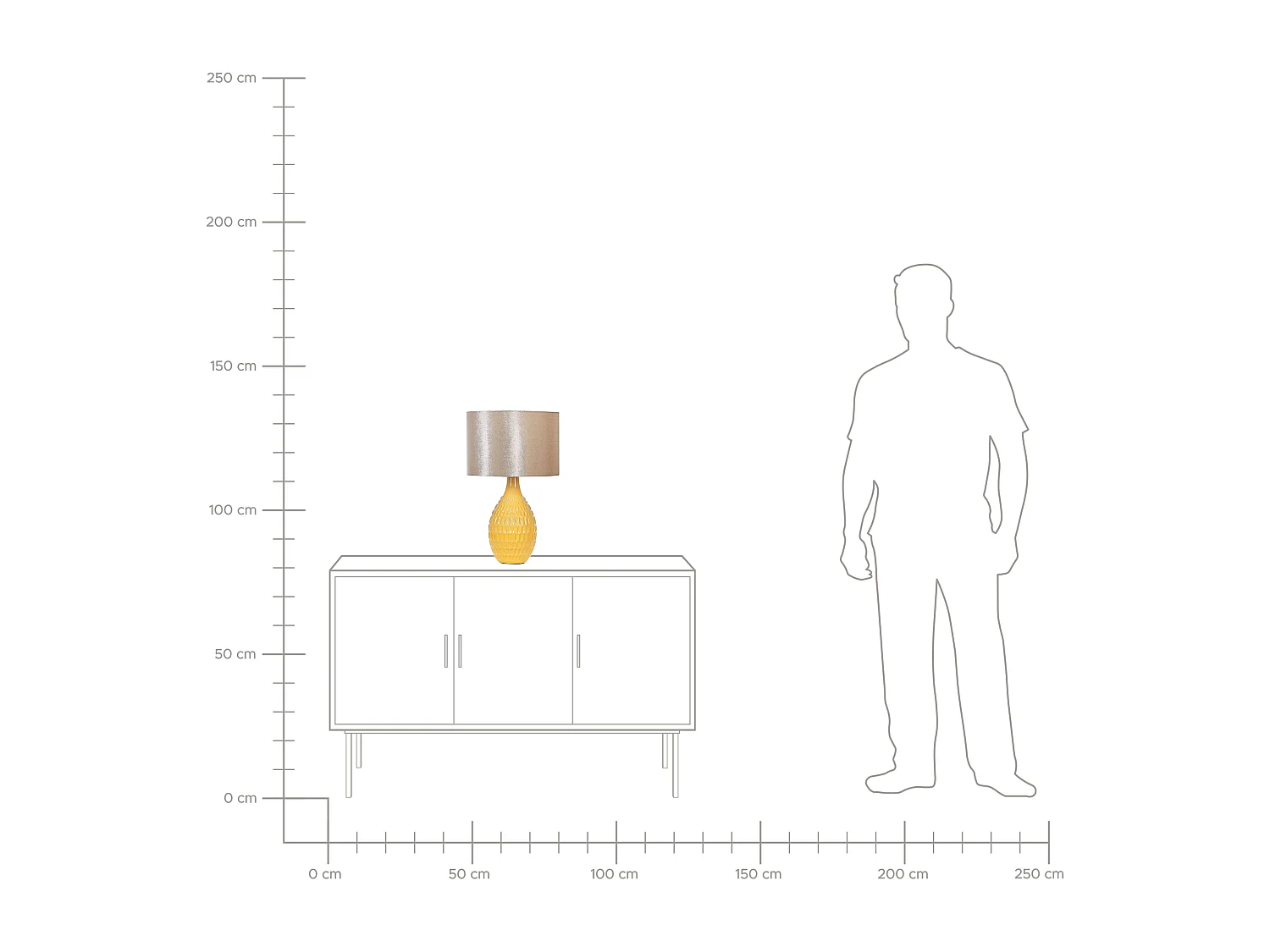 Lampada da tavolo HADDAS Ceramica Giallo