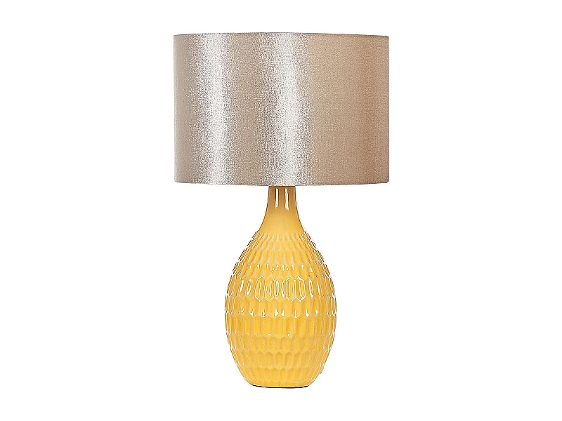Lampe à poser HADDAS Céramique Jaune