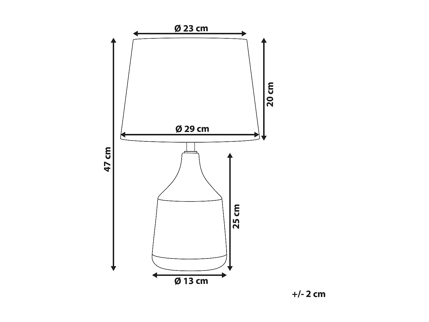 Lampe à poser WARI Céramique Marron doré