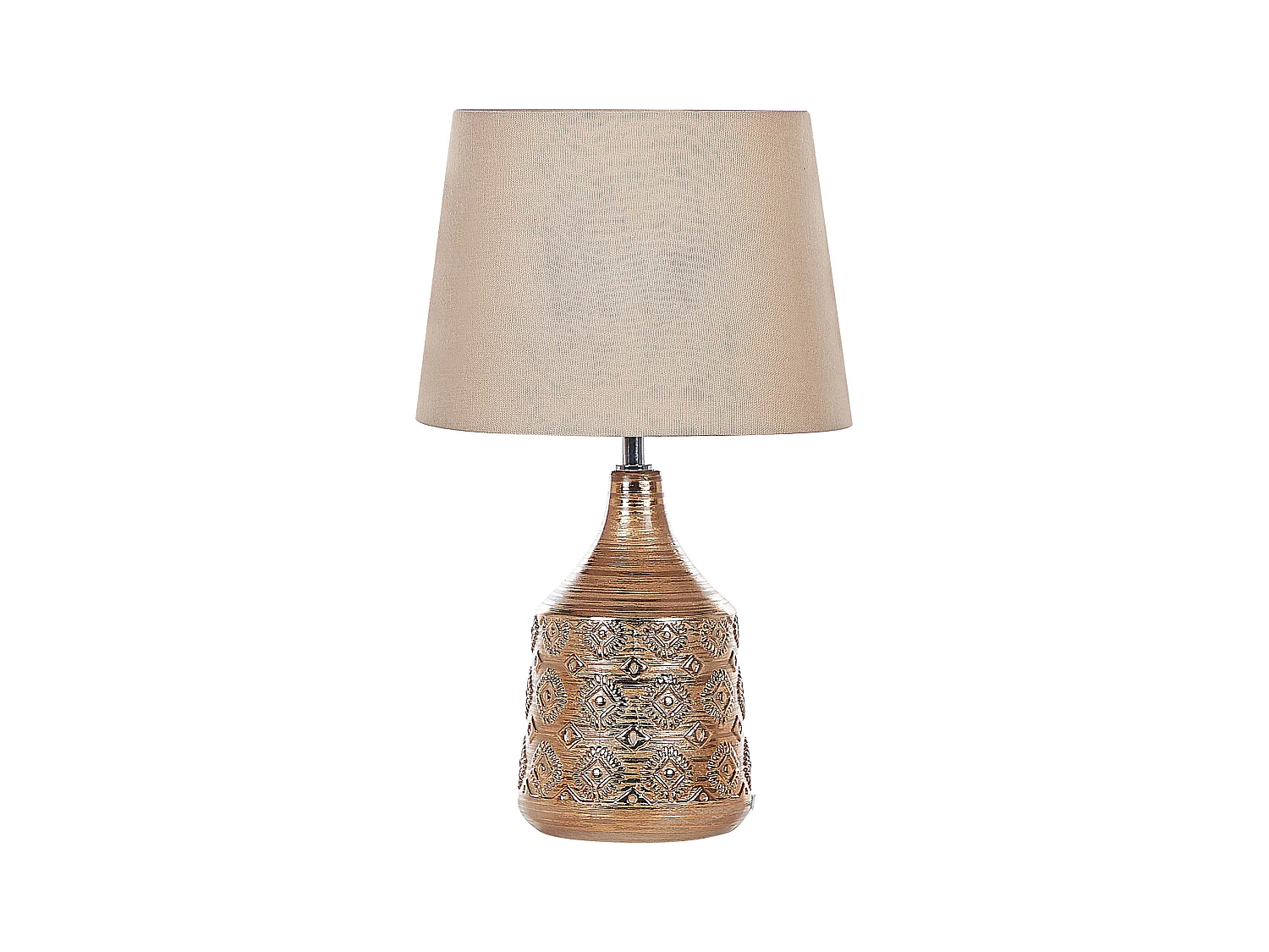 Lampe à poser WARI Céramique Marron doré