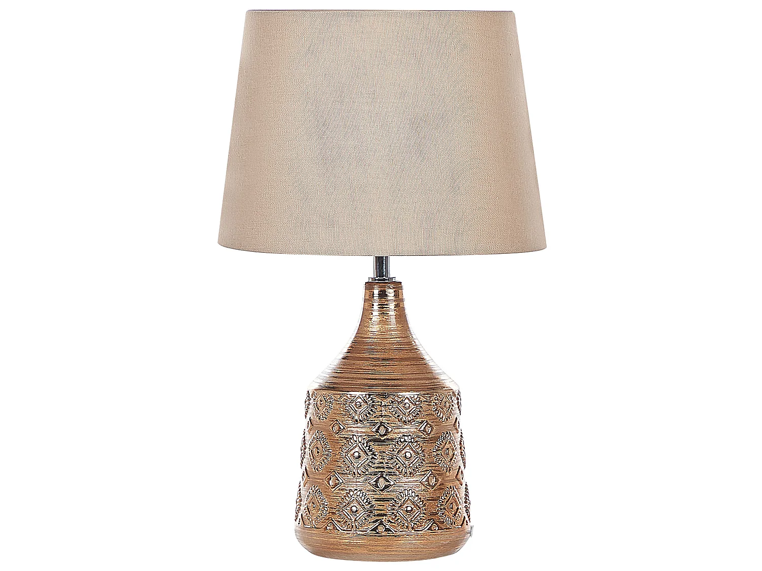 Lampe à poser WARI Céramique Marron doré