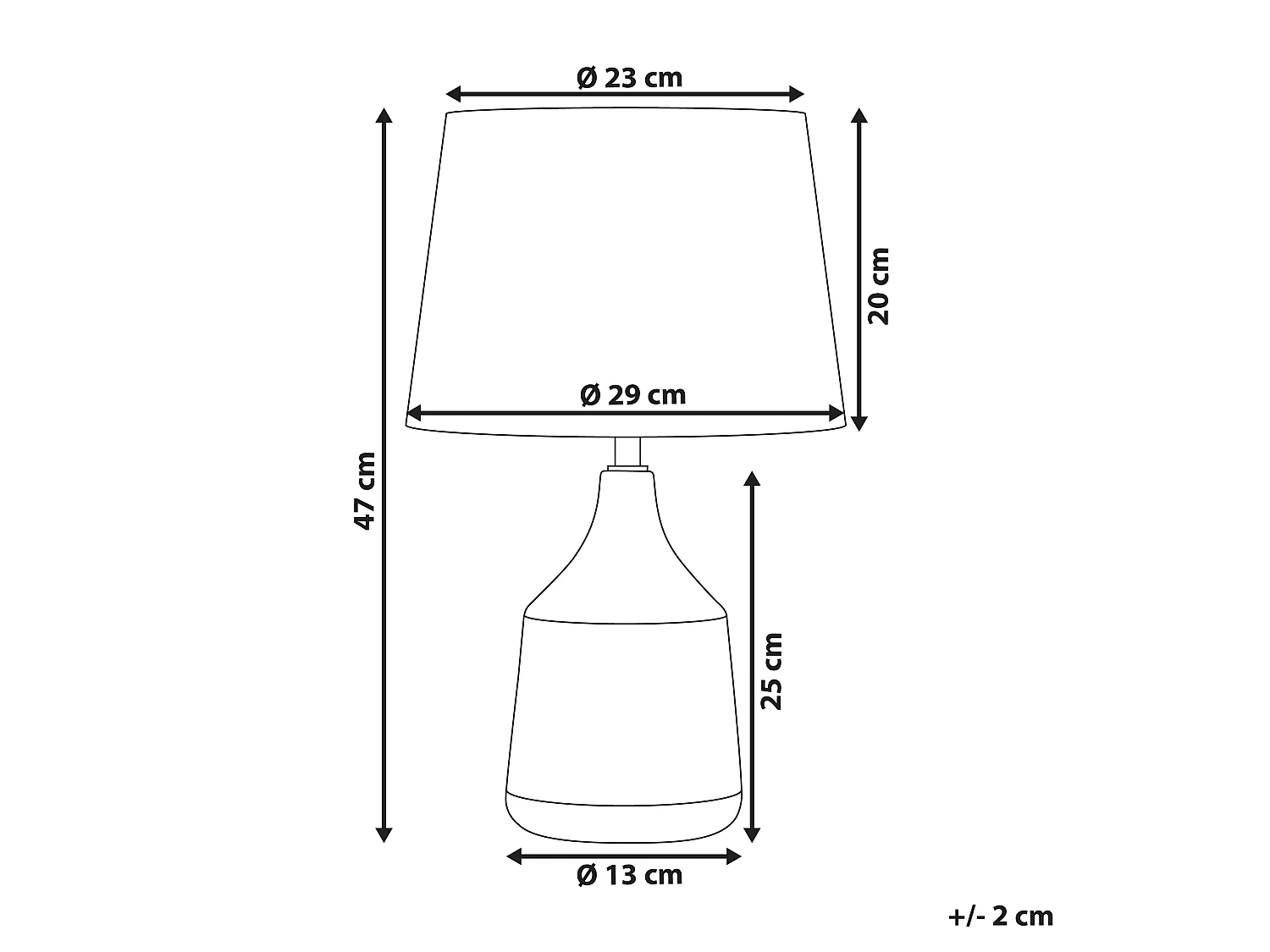 Lampe à poser WARI Céramique Marron doré