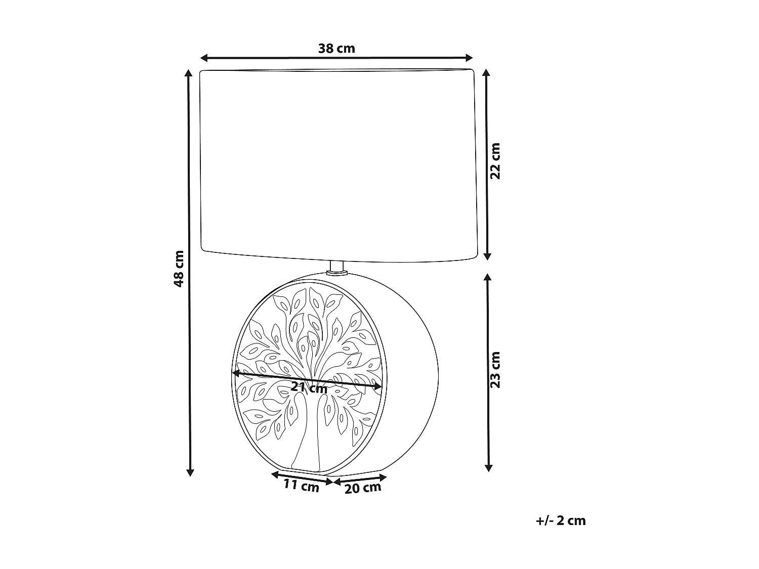 Candeeiro de mesa KHERLEN Cerâmica Prateado