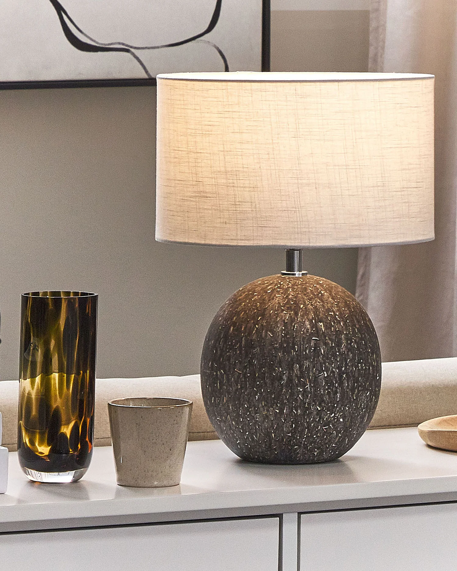 Lampe à poser FONISSA Céramique Noir