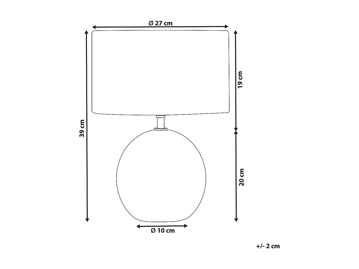 Lampe à poser FONISSA Céramique Noir