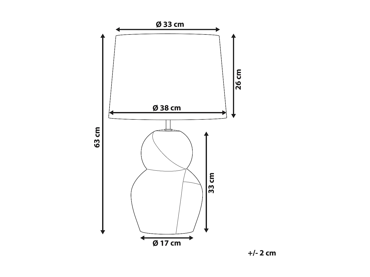 Lampe à poser GUAPORE Céramique Noir