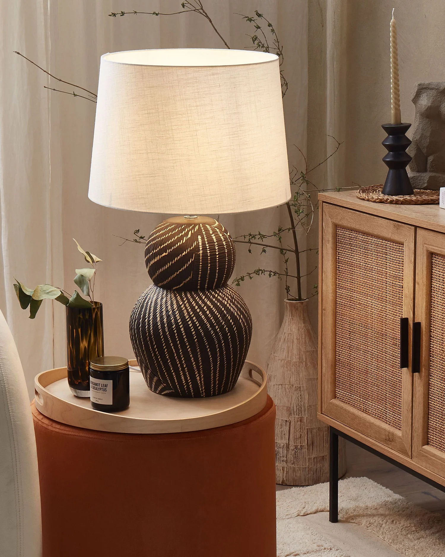 Lampe à poser GUAPORE Céramique Noir