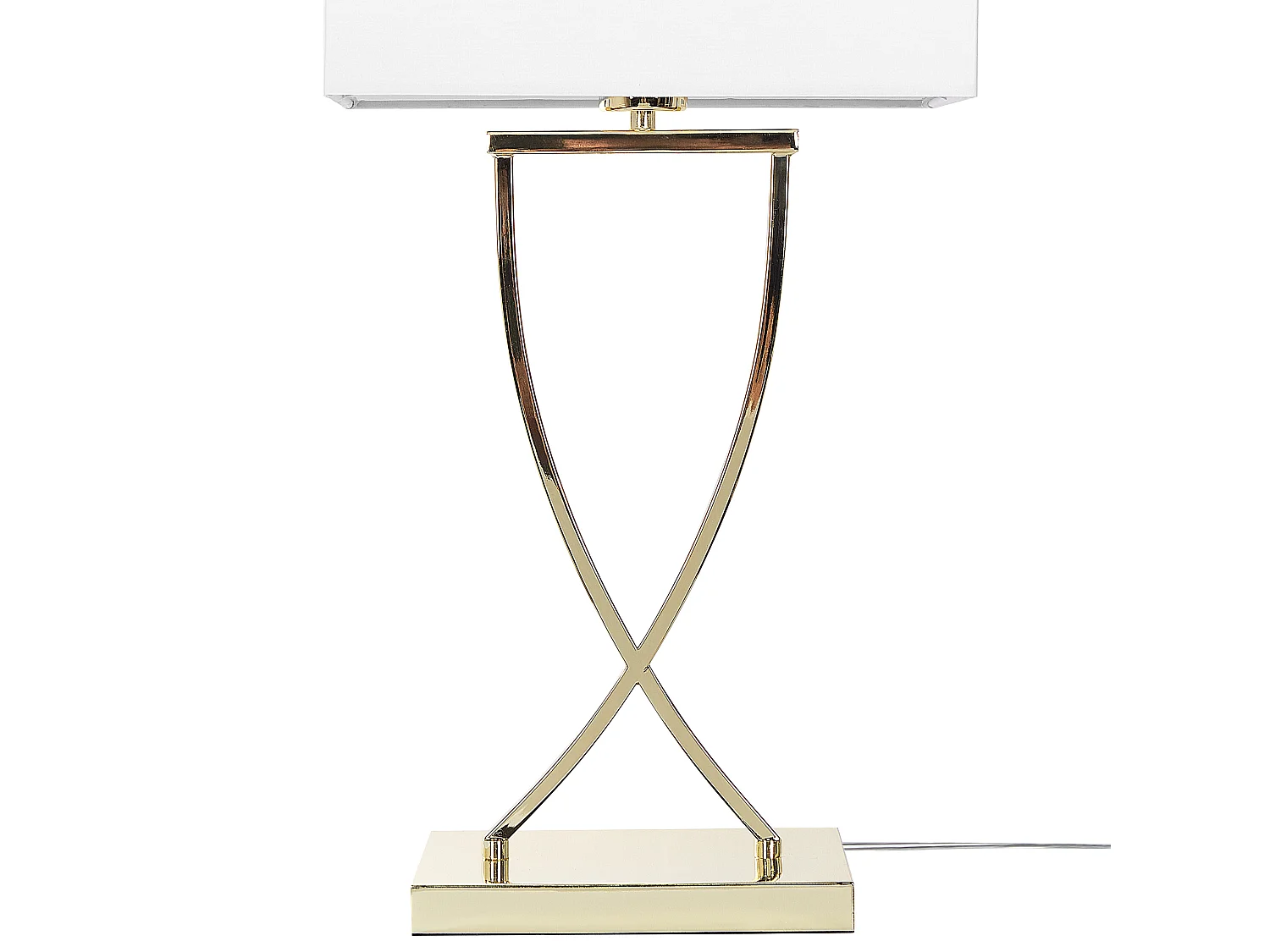 Lampe à poser YASUNI Métal Blanc/doré
