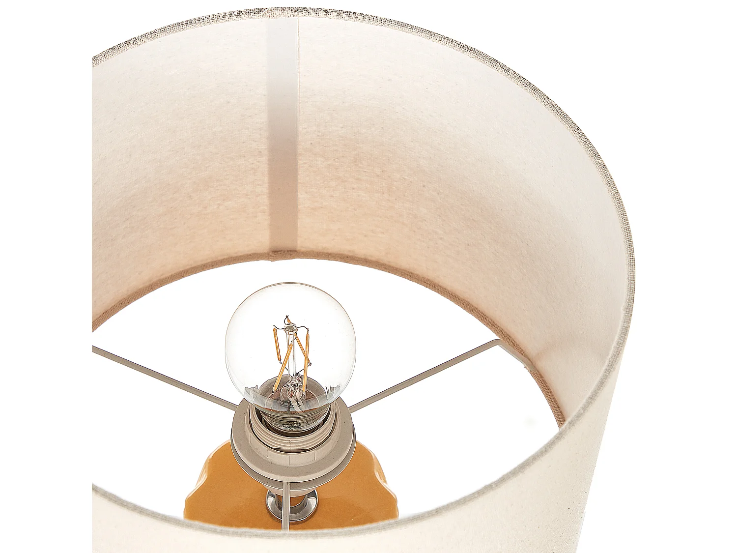 Lampe à poser BALONNE Céramique Jaune