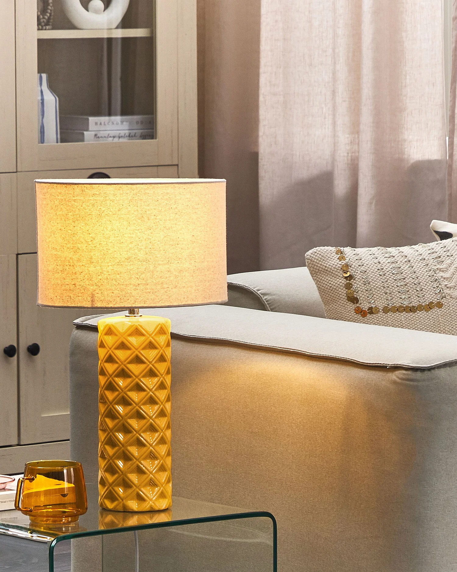 Lampada da tavolo BALONNE Ceramica Giallo