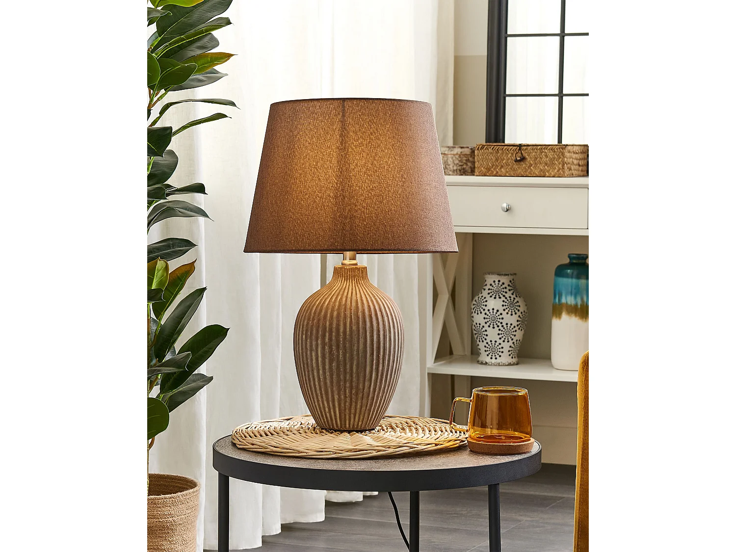 Lampe à poser FERGUS Céramique Marron