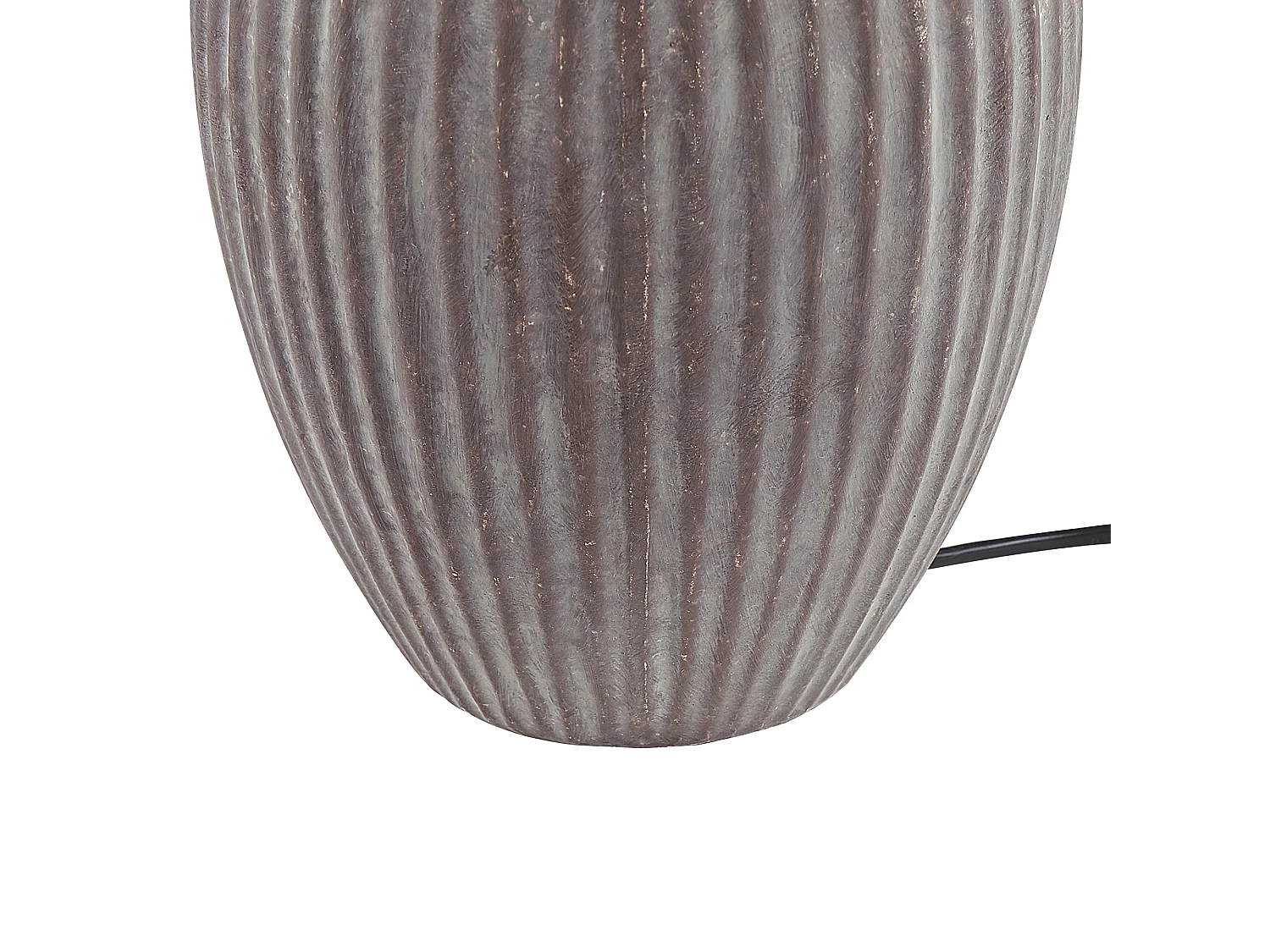 Klassische Tischlampe Lampenschirm aus Leinen keramischer Lampenfuß braun Fergus