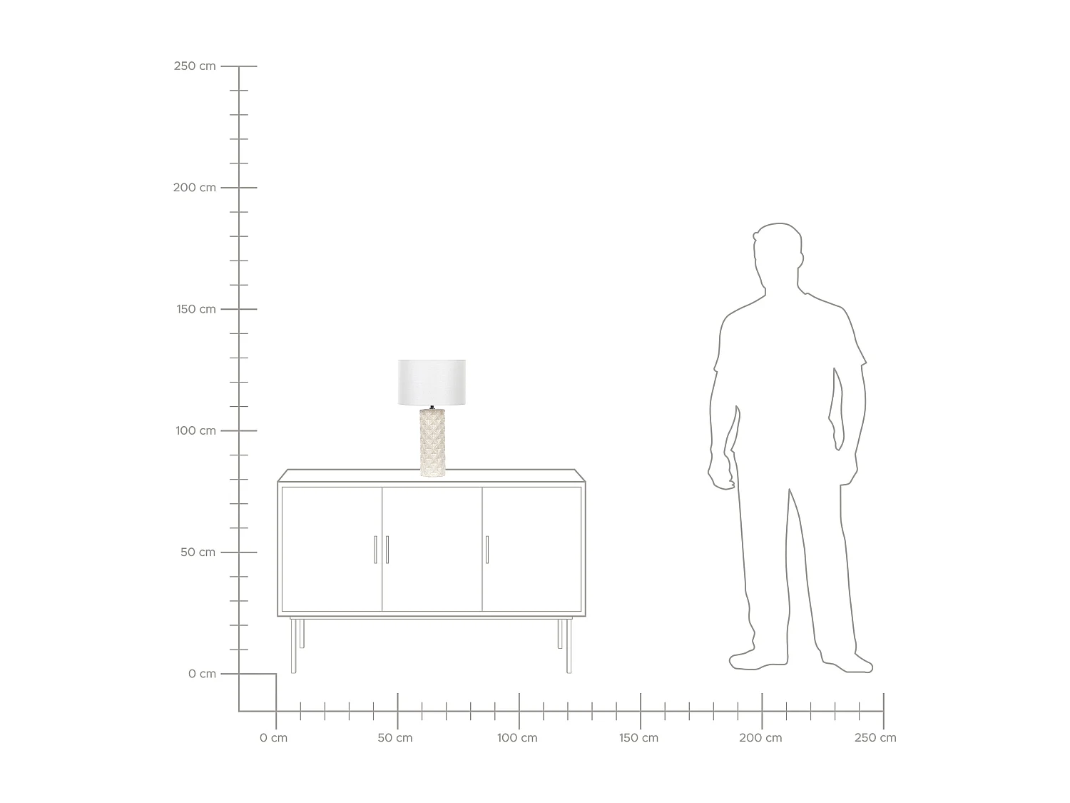 Lampe à poser BALONNE Céramique Beige clair