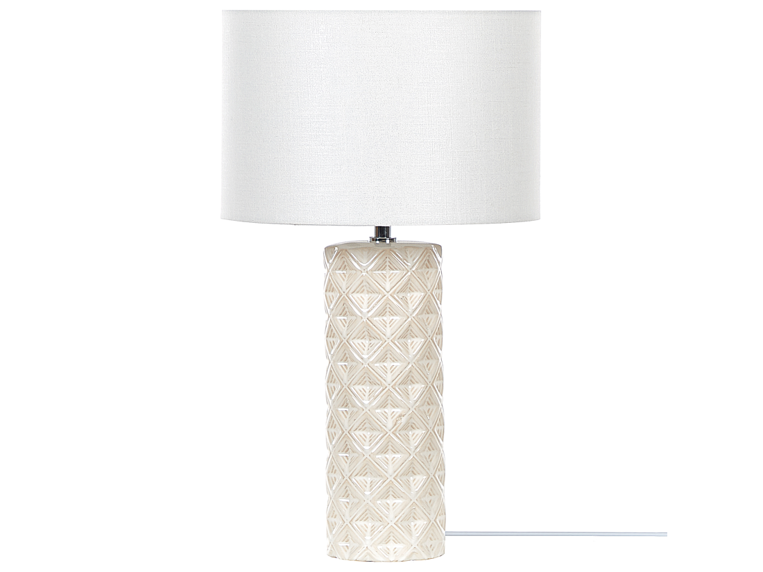 vente unique Lampe à poser BALONNE Céramique Beige clair
