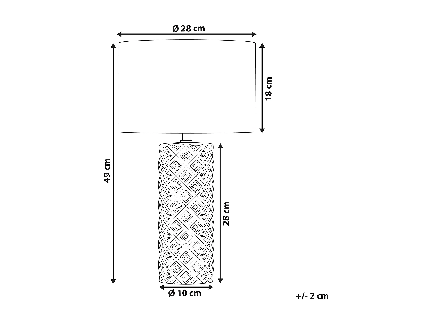 Lampe à poser BALONNE Céramique Beige clair