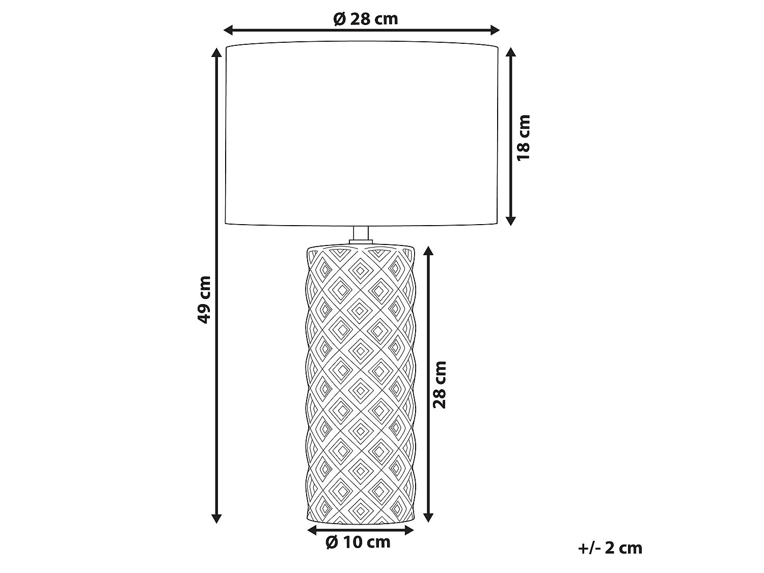 Lampe à poser BALONNE Céramique Beige clair